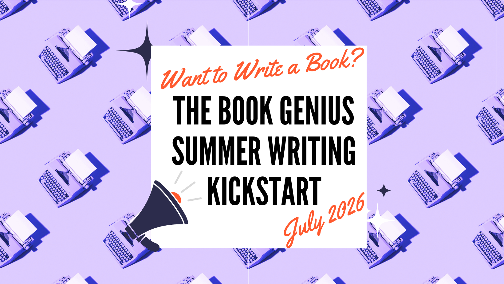 Product image for Book Genius Summer Kickstart July 2026 Masterclass + Writing Immersion