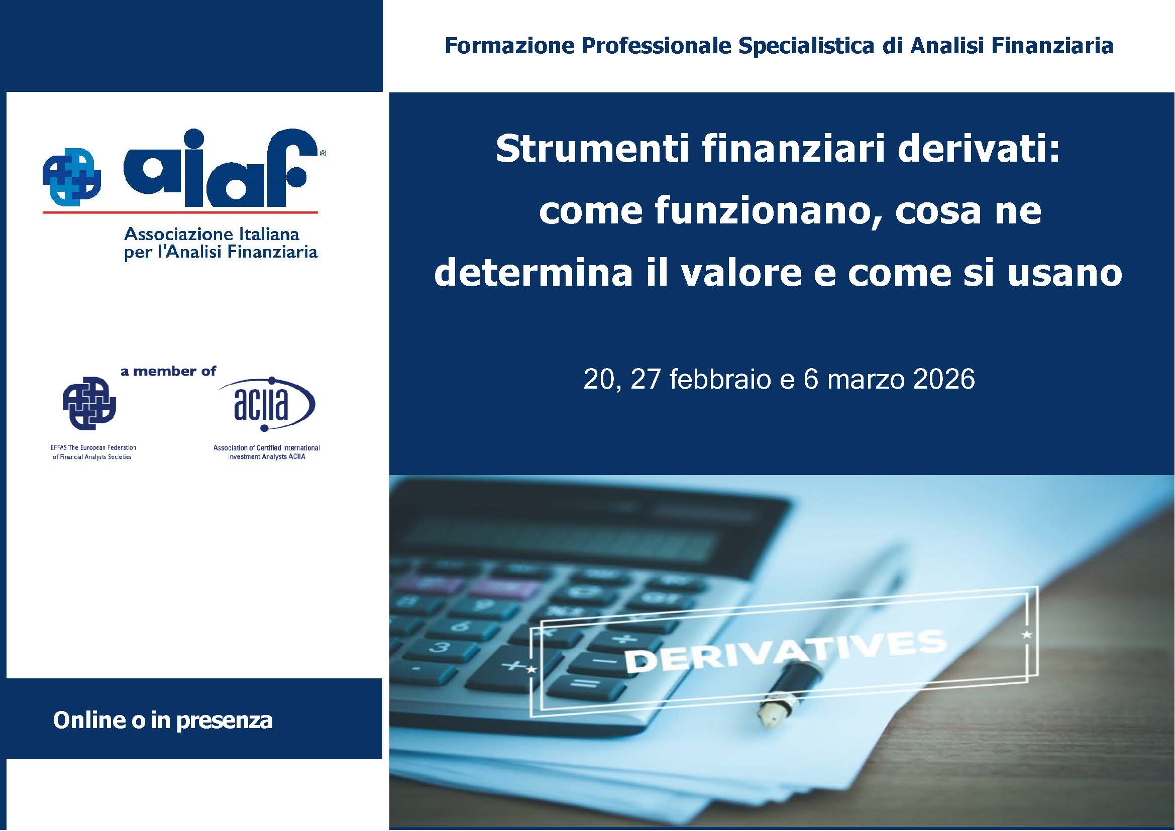Product image for 02 2026 Strumenti finanziari derivati: come funzionano, cosa ne determina il valore e come si usano