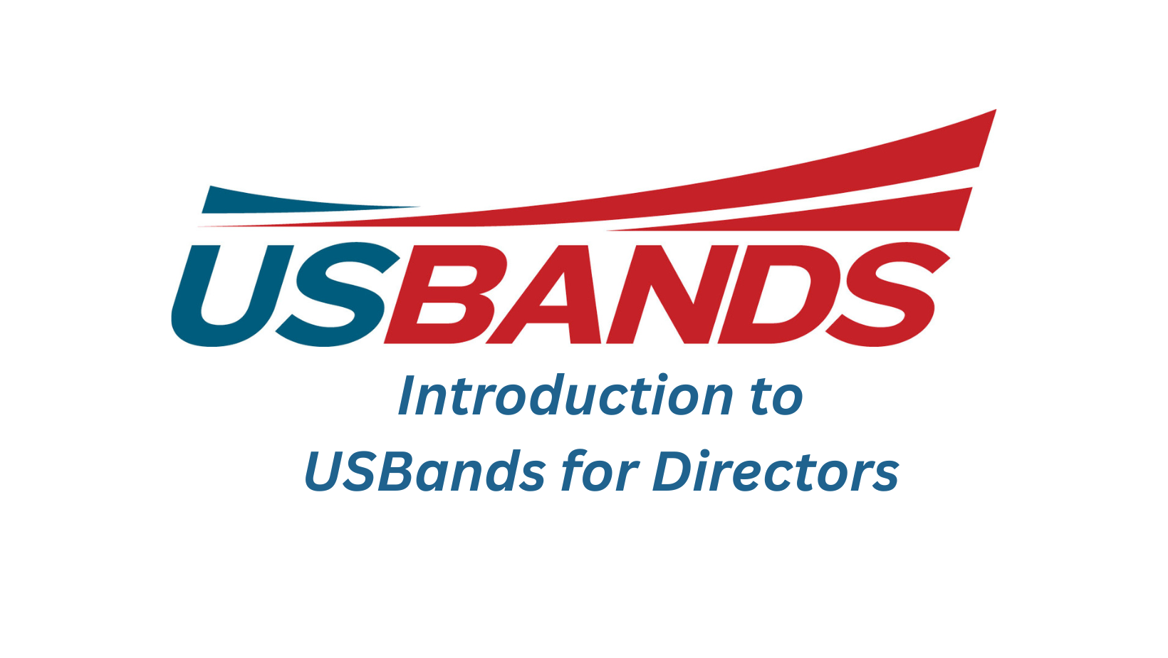 Product image for Introduction to USBands for Directors