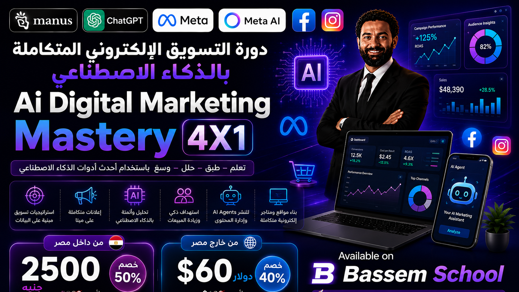Product image for AI Digital Marketing Mastery 4 x 1 