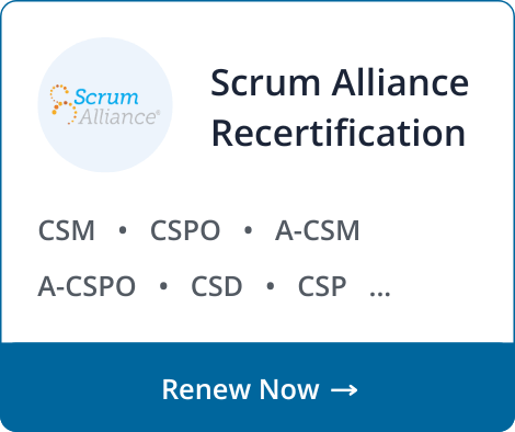 Scrum Alliance Recertification Programs