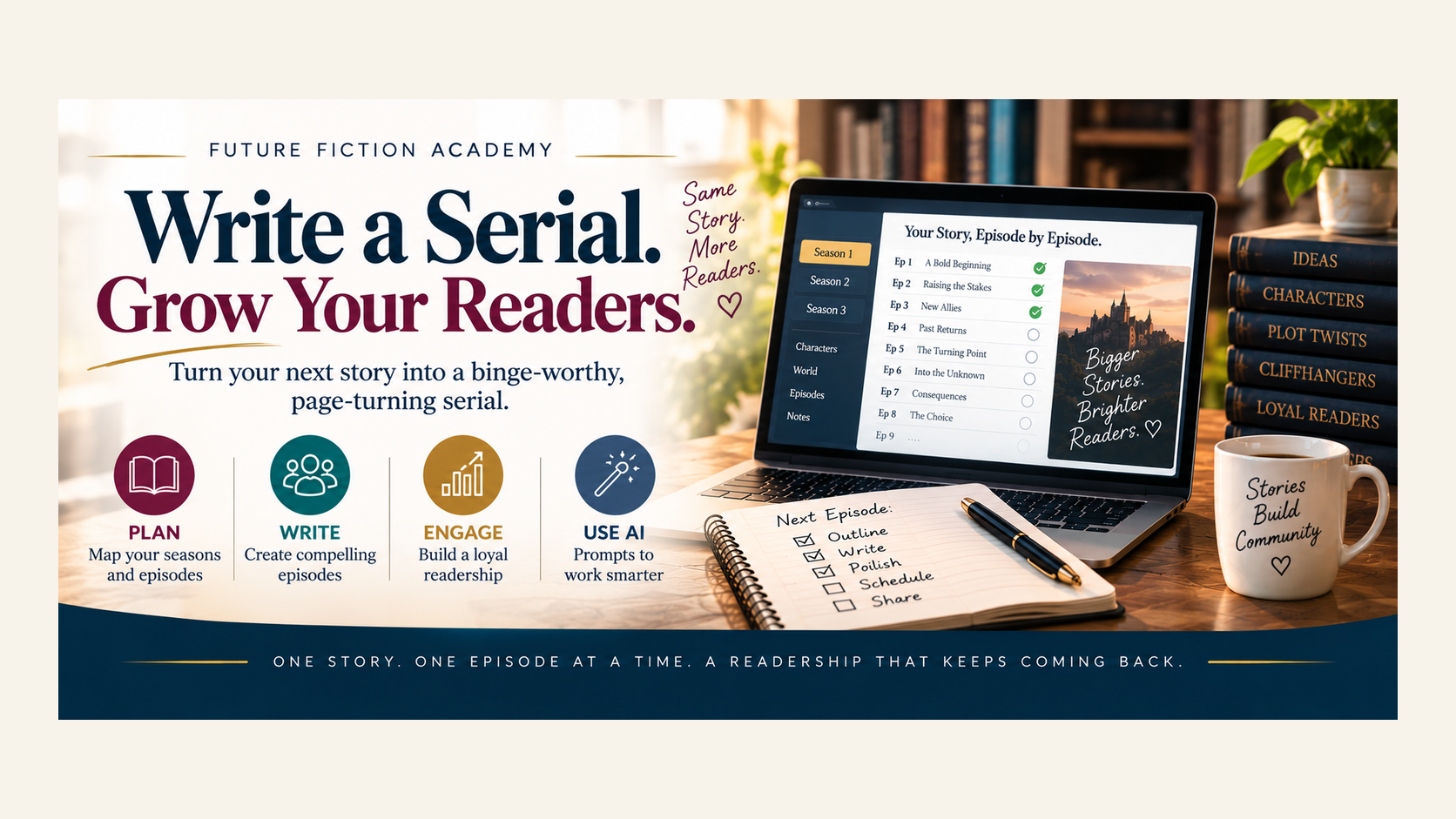 Product image for 📗 LED: Serialization for Authors: A Course on Planning, Writing, and Monetizing Episodic Fiction