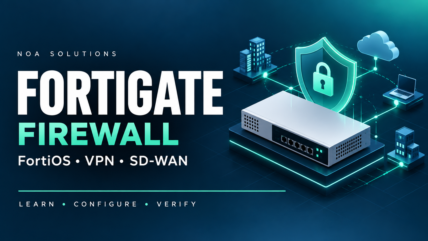 Product image for FortiGate Firewall — FortiOS 7.x, VPN, SD-WAN & NSE 4/7 Prep