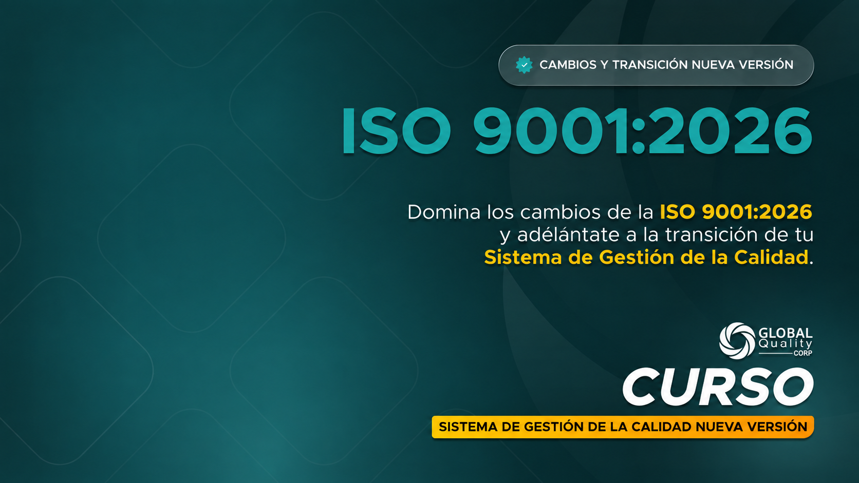 Product image for Auditor Interno ISO 9001:2026 bajo ISO 19011:2026 (Nueva Versión)