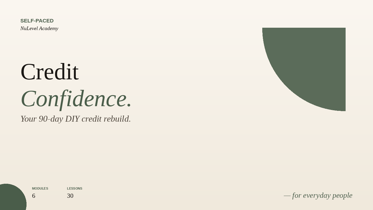 Product image for Credit Confidence: Your 90-Day DIY Credit Rebuild