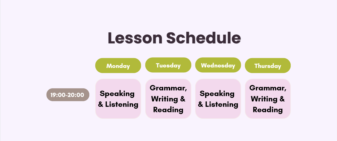 Lesson timetable