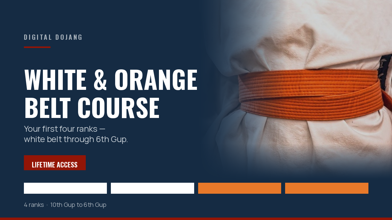 Product image for Tang Soo Do White & Orange Belt Course