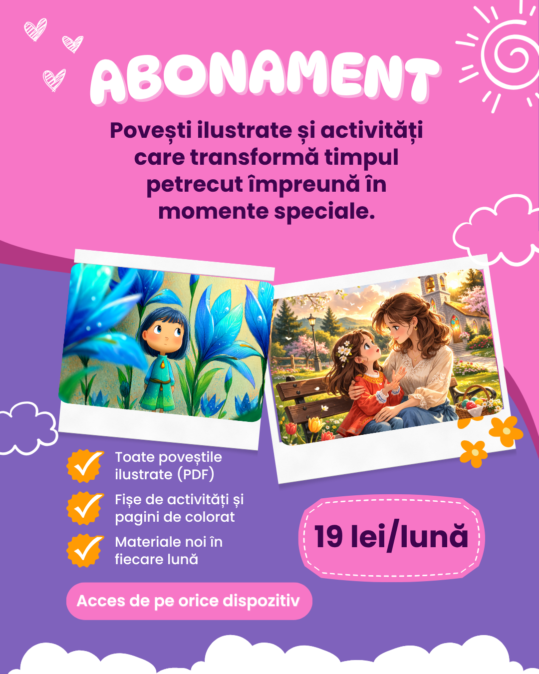 Abonament povești - povești ilustrate pentru copii