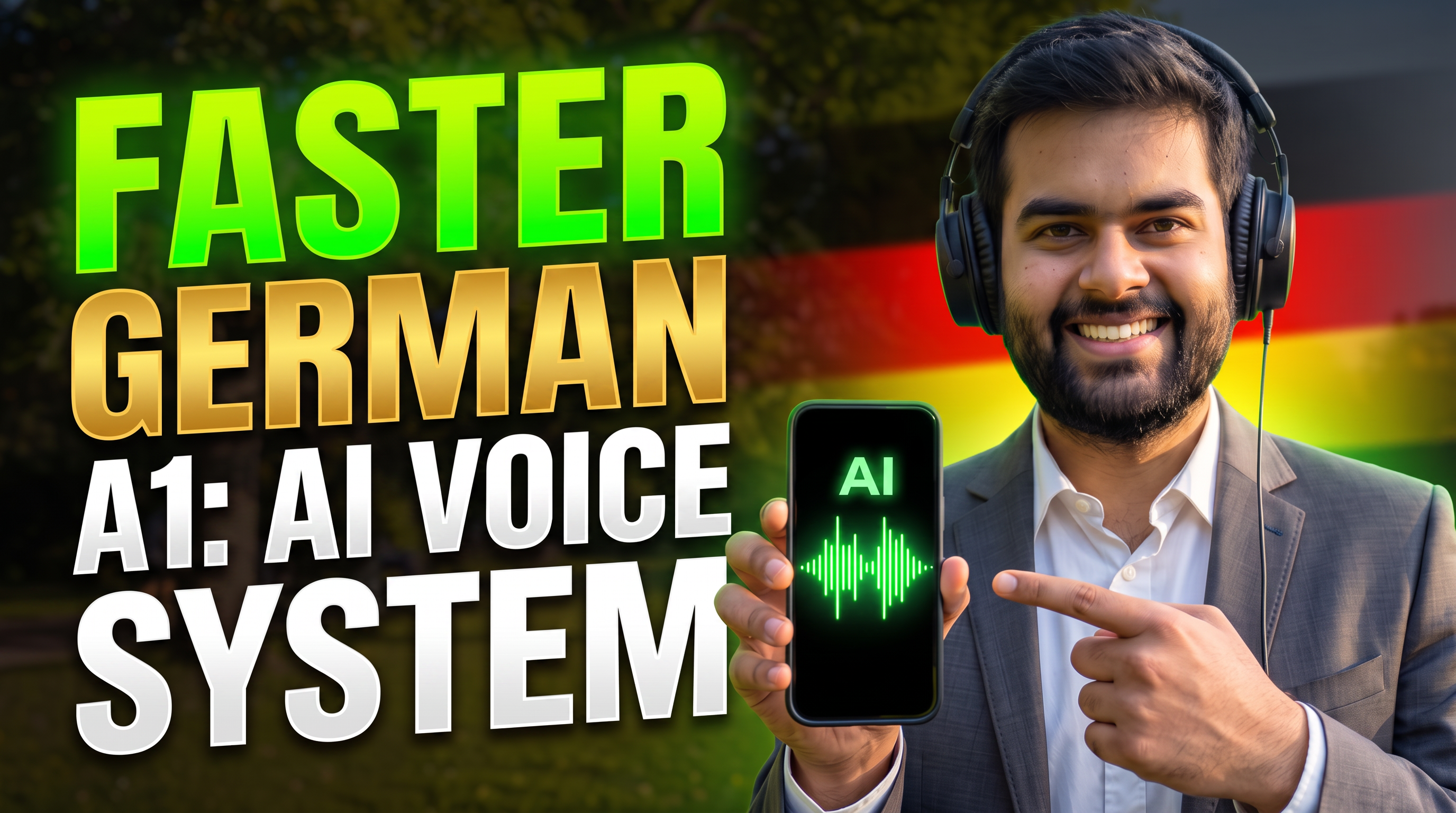 Product image for Faster German A1 AI Voice & Speaking System 