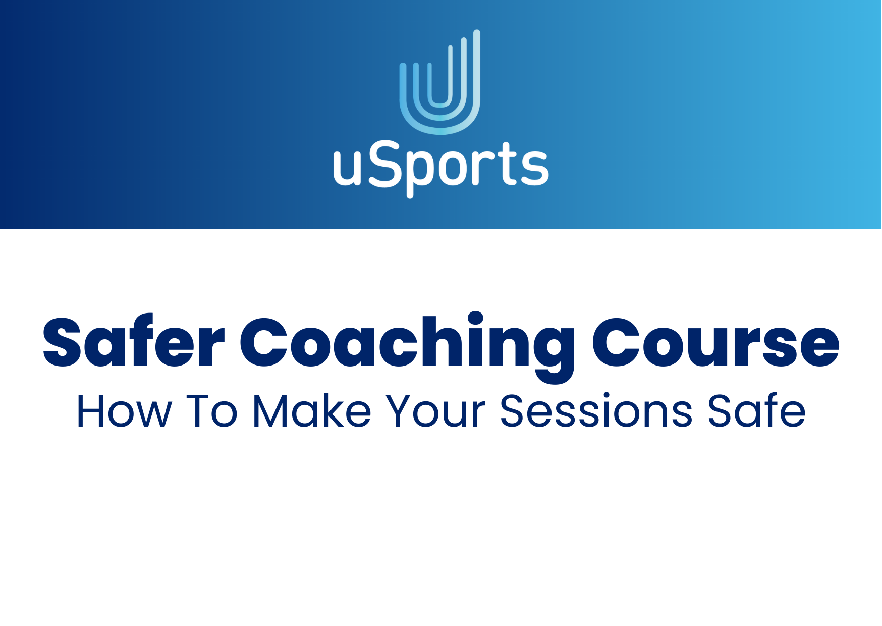 Product image for uSports | Safer Coaching Course