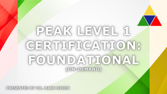 Product image for PEAK Certification Level 1: Foundational 