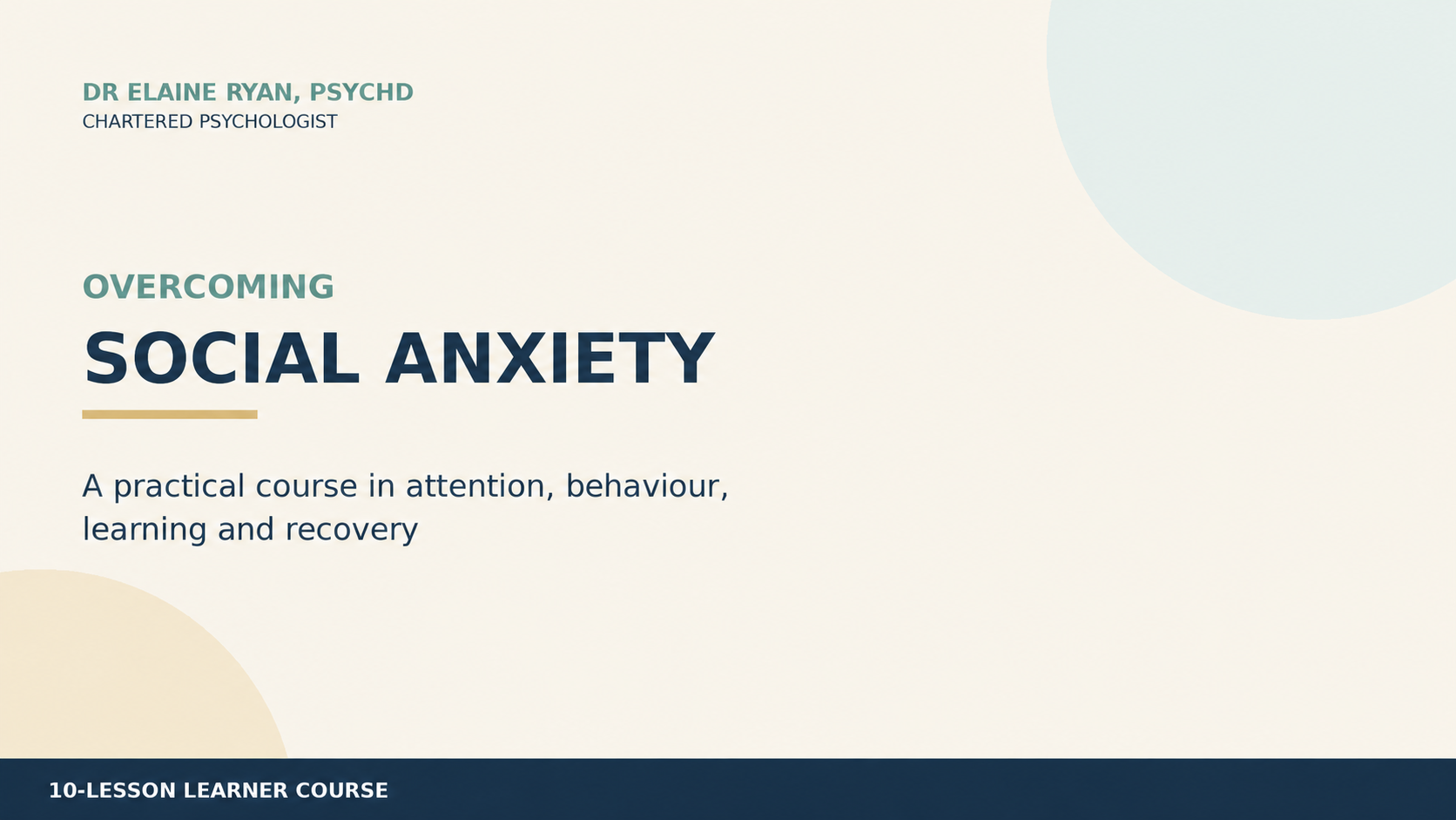 Product image for Social anxiety course