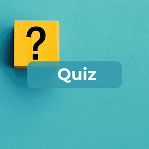 Questions marks and the word quiz show the bedtime procrastination quiz
