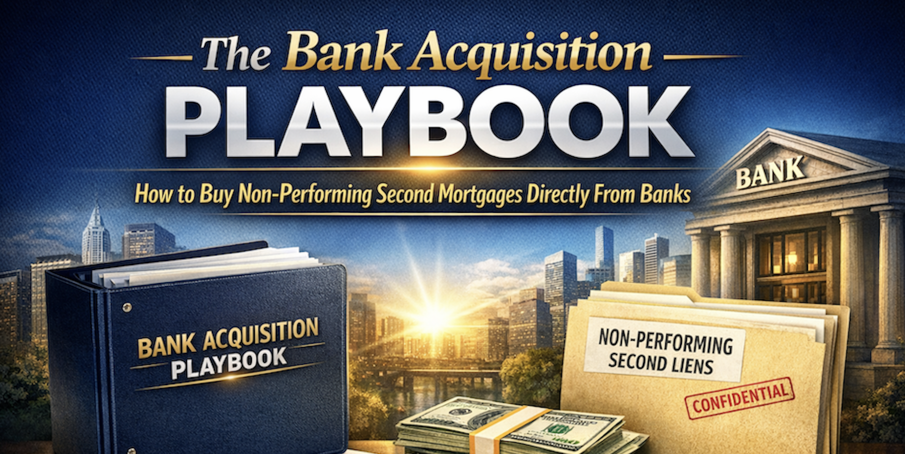 Product image for The Bank Acquisition Playbook: How to Buy Second Mortgages Directly From Banks