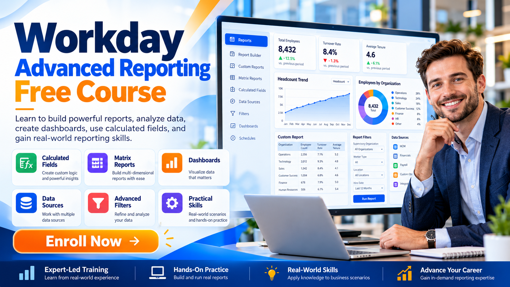 Product image for Workday Advanced Reporting Free Course