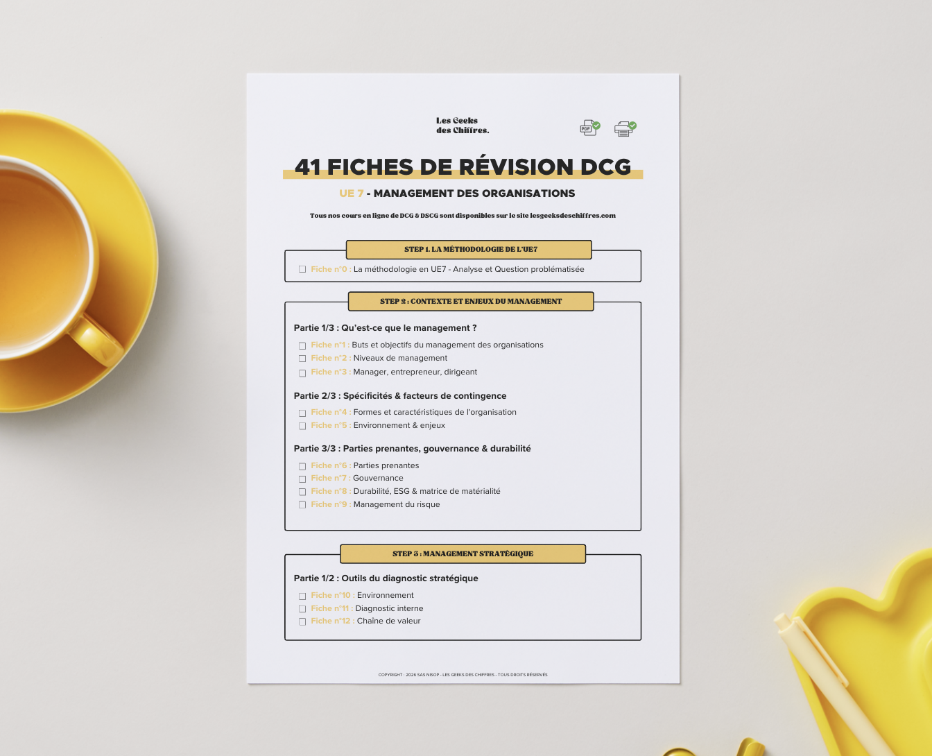 Image du produit pour 41 Fiches de révision - DCG UE7 : Management des organisations