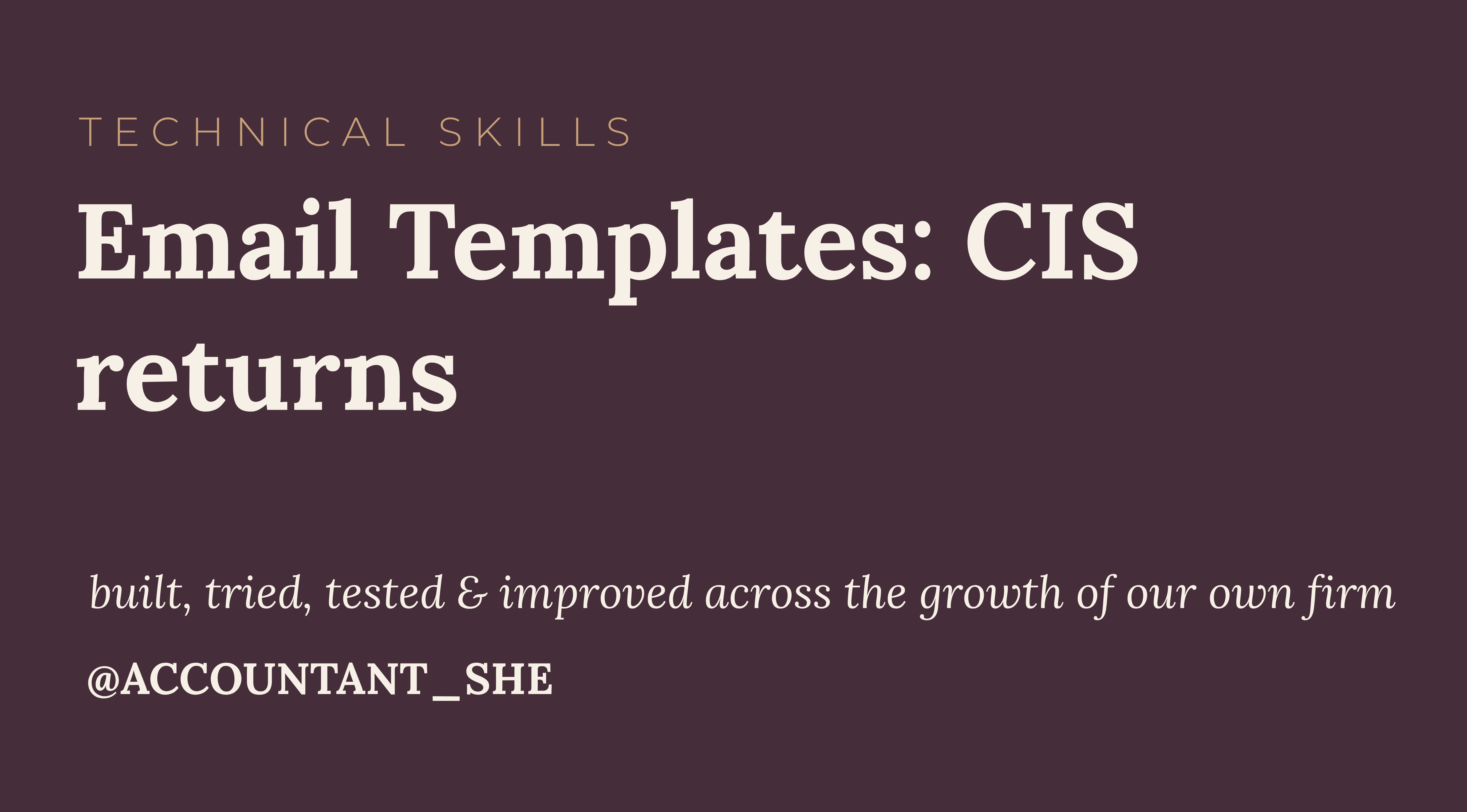 Product image for Email templates - CIS returns