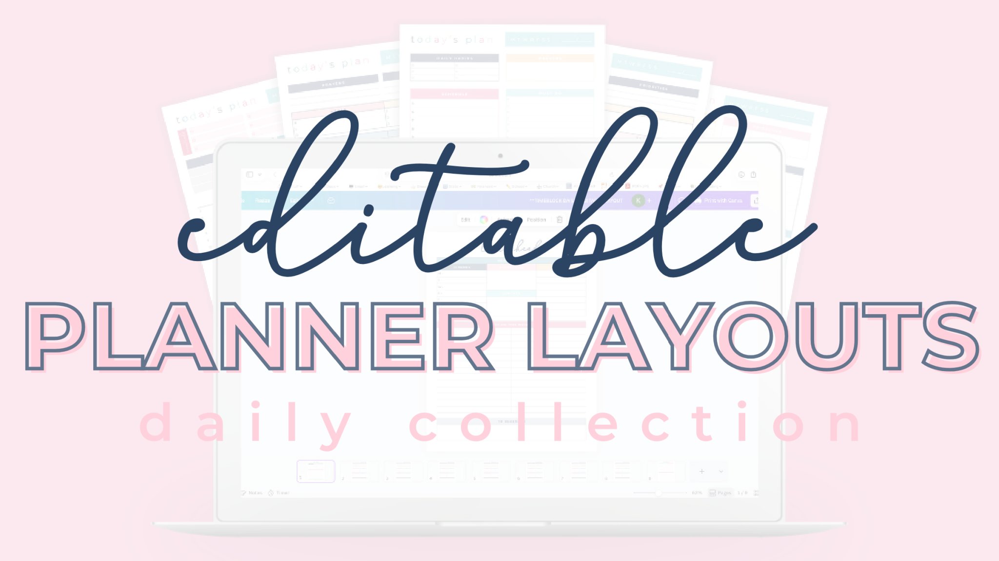 Product image for Editable S.O.S. Planner Layouts // Daily Collection #1