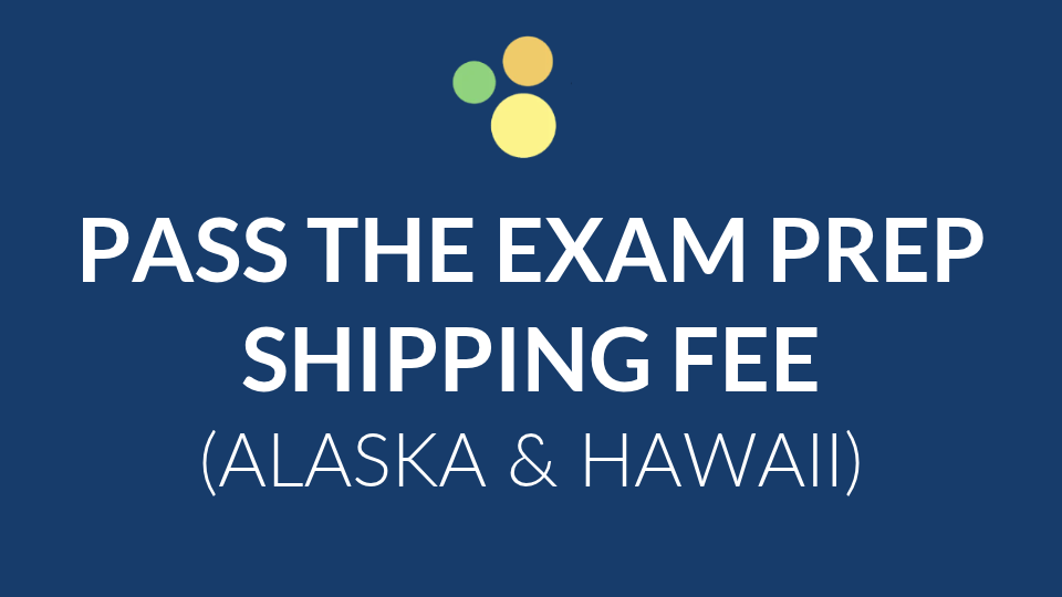 Product image for Pass the Exam Prep Shipping Fee (Alaska & Hawaii)