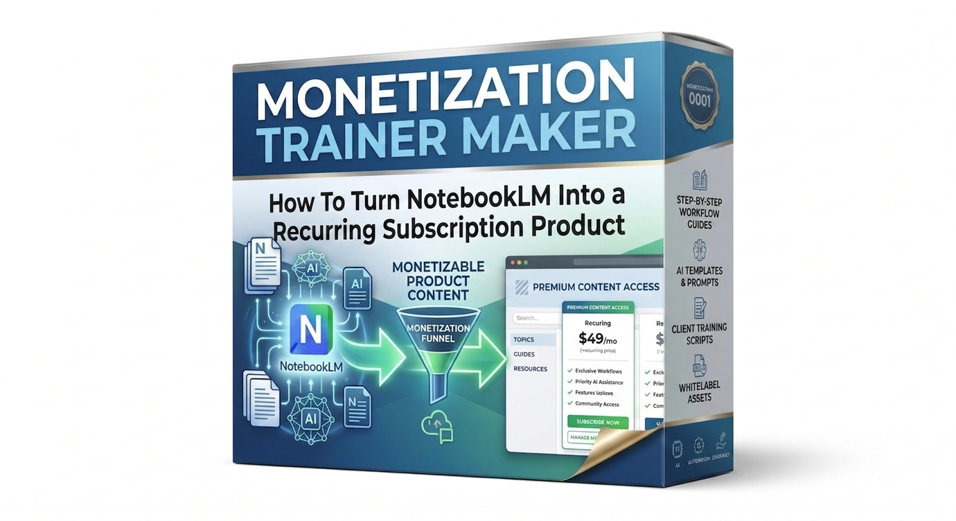 Product image for (2026) - MTM1 - How to Turn NotebookLM into a Recurring Subscription Product