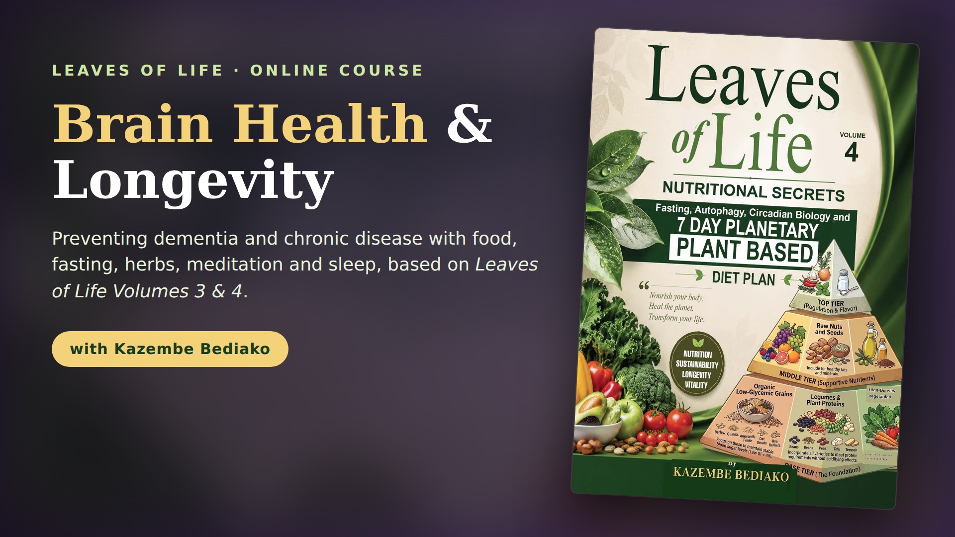 Product image for Brain Health & Longevity: Preventing Chronic Disease with the 7-Day Planetary Plant-Based Diet Plan