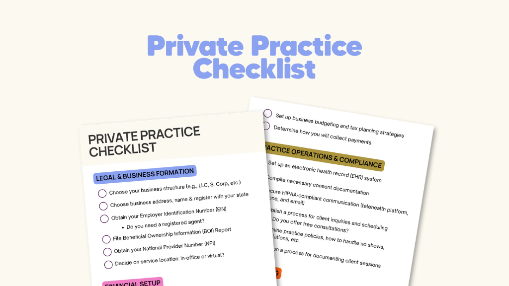 Product image for  Starting a Private Practice Checklist