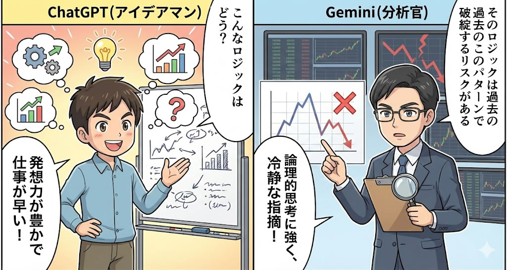 ChatGPTとGeminiという2つのAIを“共演”