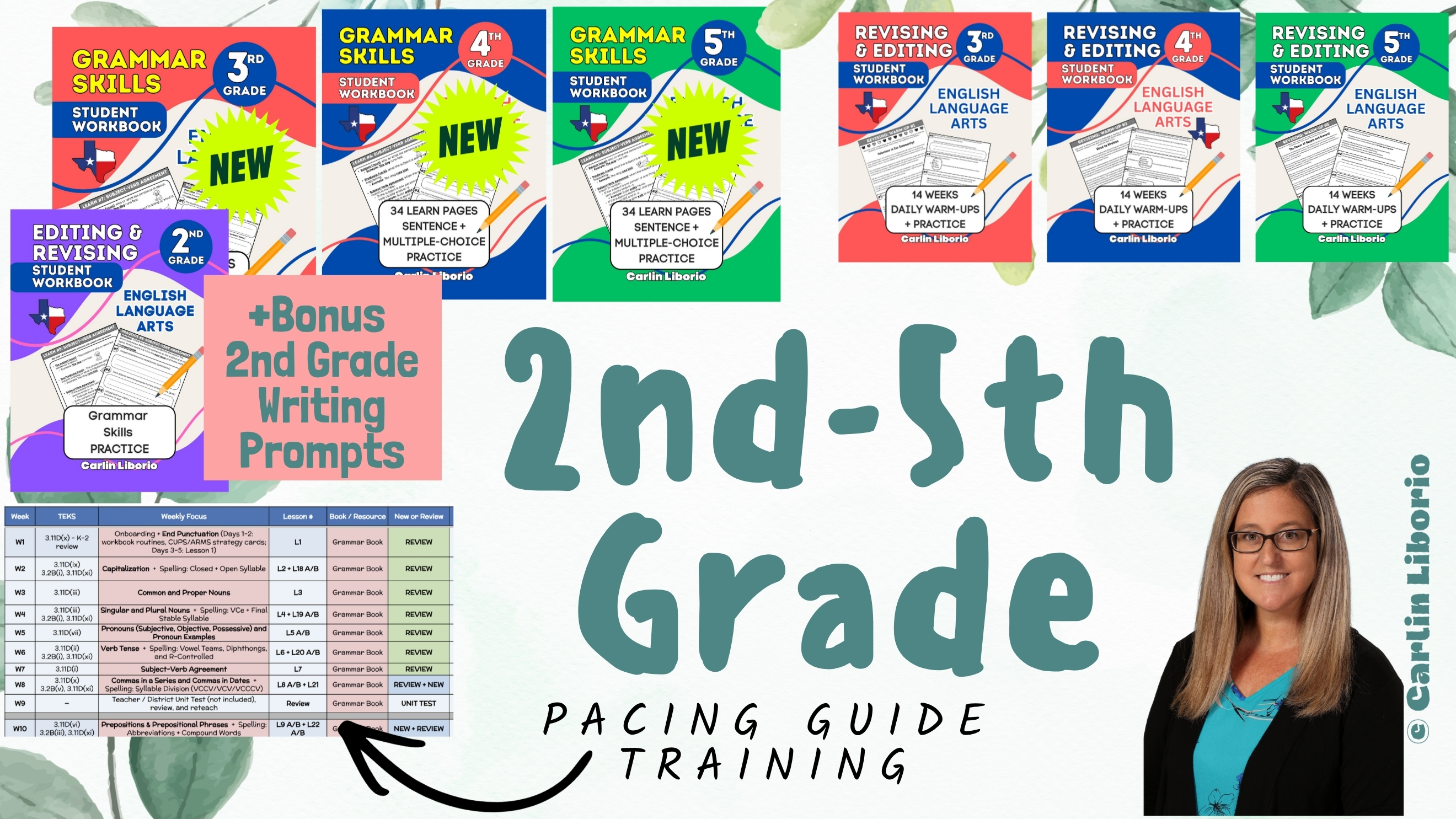 Product image for Grammar Pacing Guides -2nd-5th grade