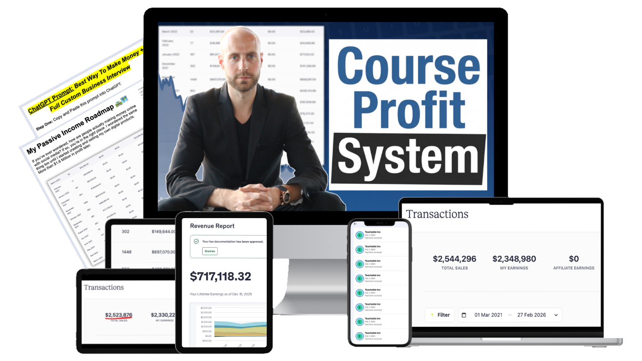 Course Profit System Mockup