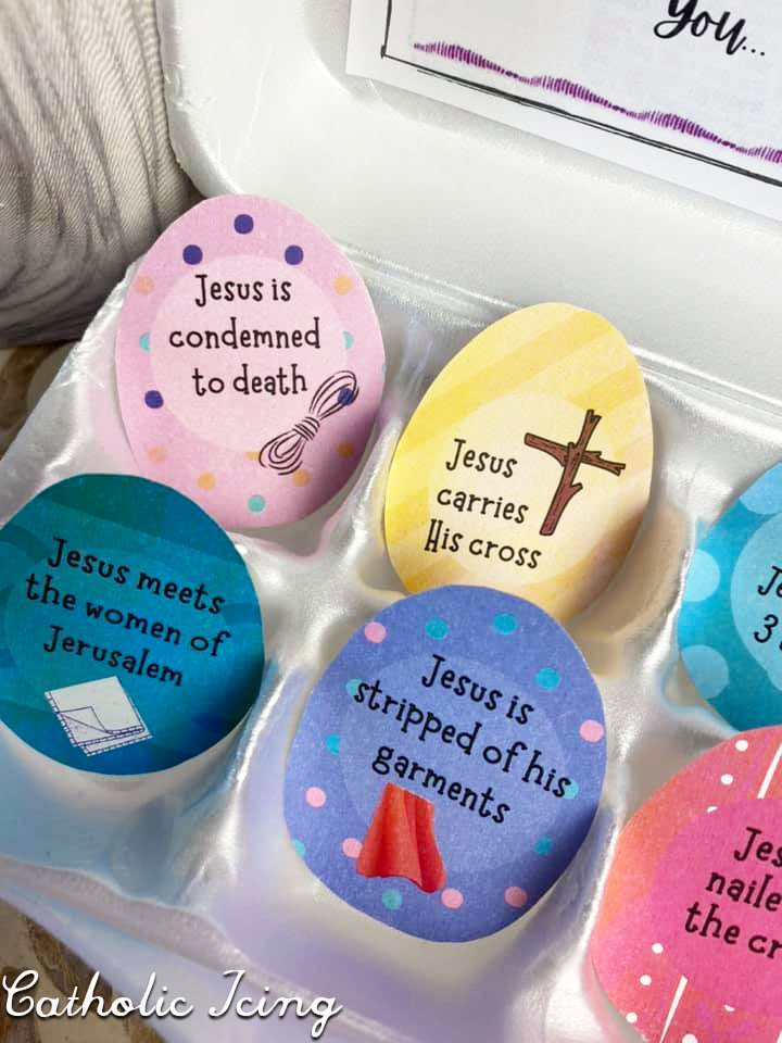 Stations of the Cross Egg Printables