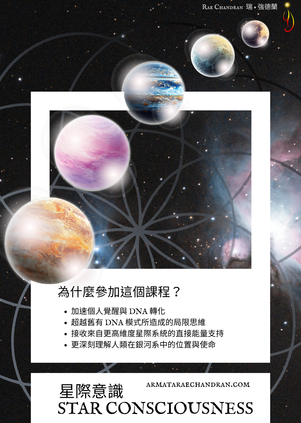 Star Consciousness, 星際意識, DNA, ARMATA Rae Chandran, Rae, 阿爾瑪他, 瑞, 強德蘭新年,傳訊,,課程, New Year Eve, Channeling, surrender, 臣服, Rae Chandran, 瑞強德蘭