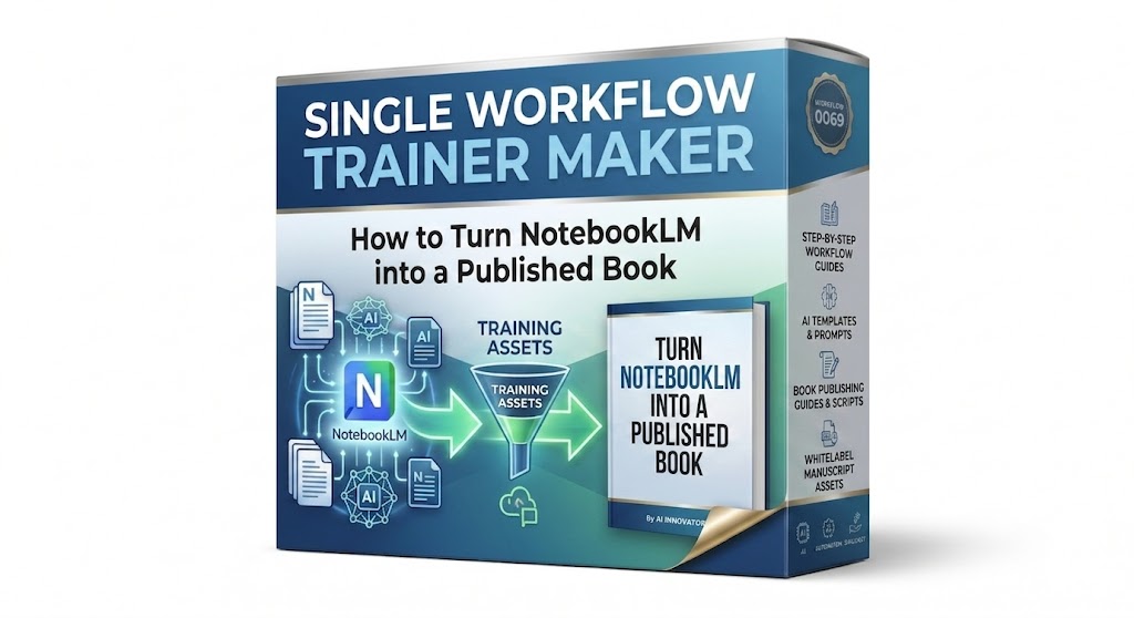 Product image for (2026) - WFTM1 - Workflow Trainer Maker - How to Turn NotebookLM Into a Published Book