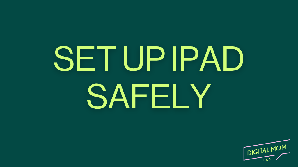 Product image for Set Up iPad Safely