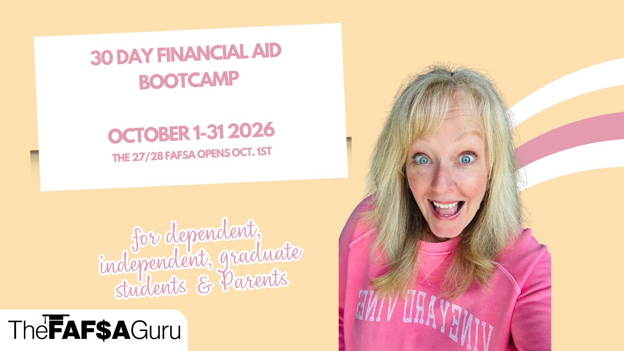 Product image for 30 Day Financial Aid Bootcamp - October 2026