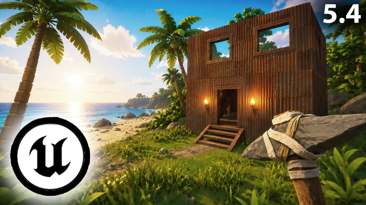 Product image for UE5 Multiplayer Steam Survival Game Course - Remastered