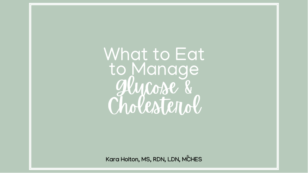 Product image for What to Eat to Manage Glucose and Cholesterol
