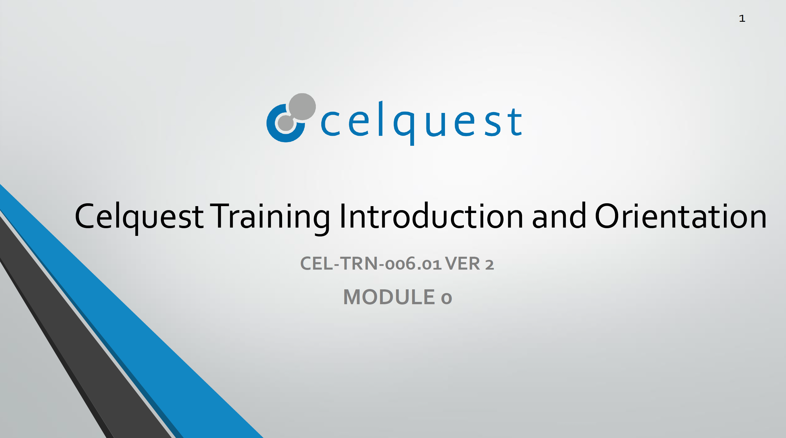 Product image for Module 0 Ver 2- Celquest Training Introduction and Orientation