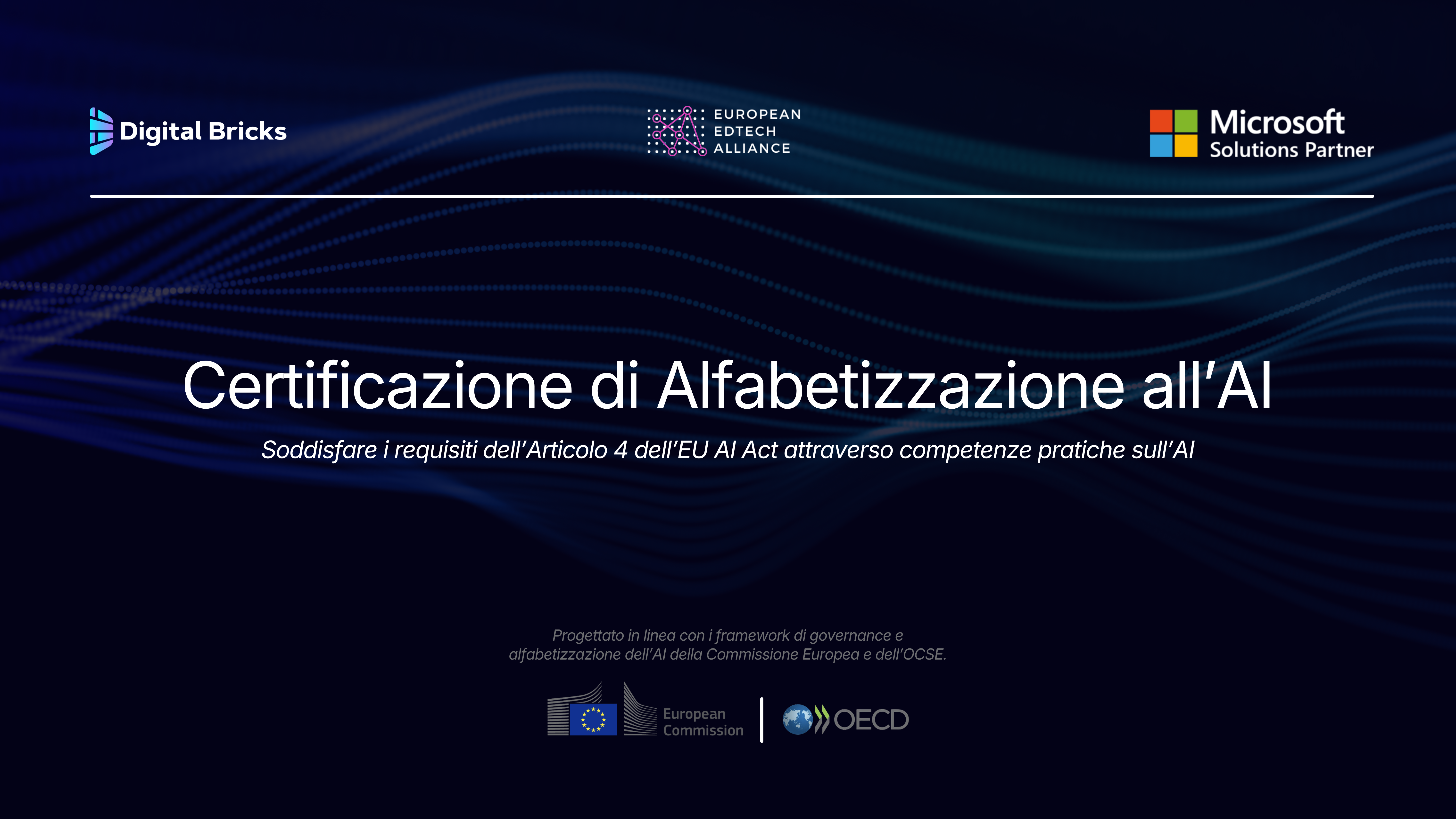 Product image for Certificazione di Alfabetizzazione all’AI | Soddisfare i requisiti dell’Articolo 4 dell’EU AI Act attraverso competenze pratiche sull’AI