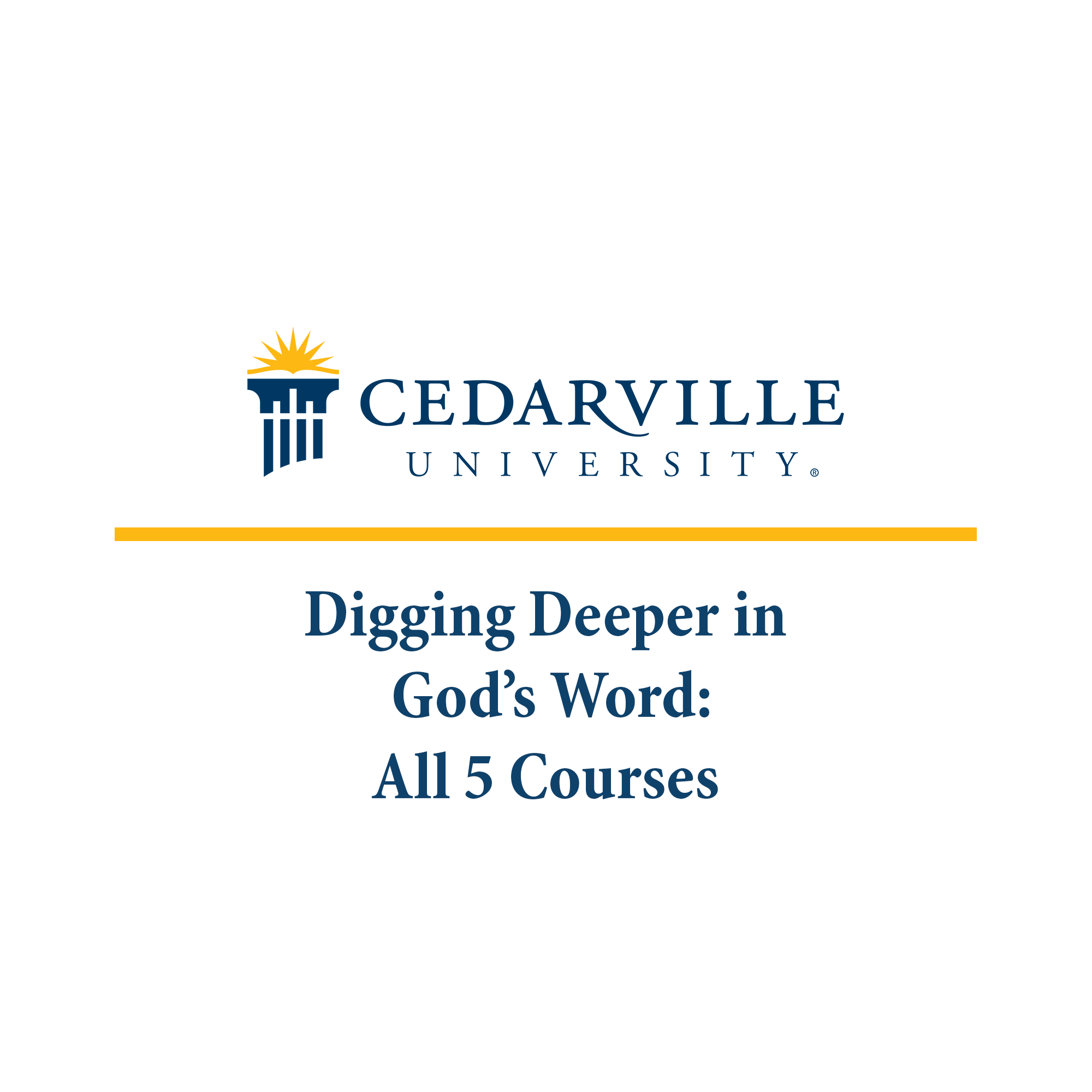 Product image for Digging Deeper in God's Word: All Courses