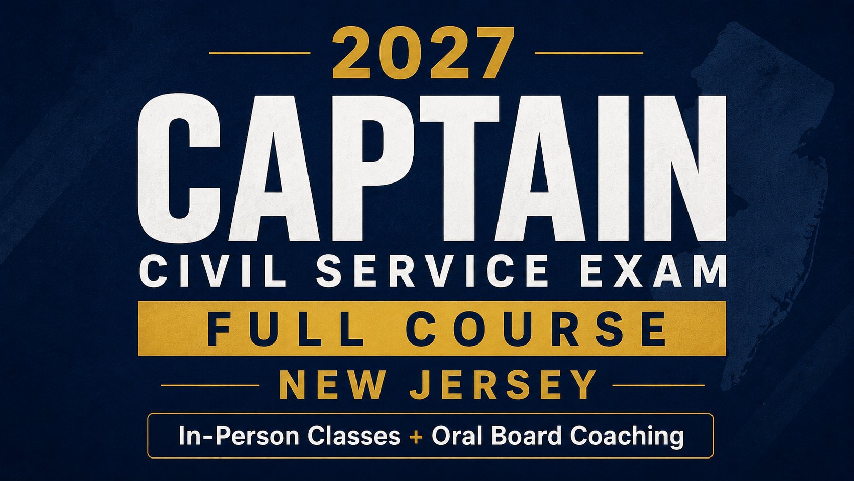 Product image for 2027 NJ CIVIL SERVICE (MUNICIPAL CAPTAIN) Full Course