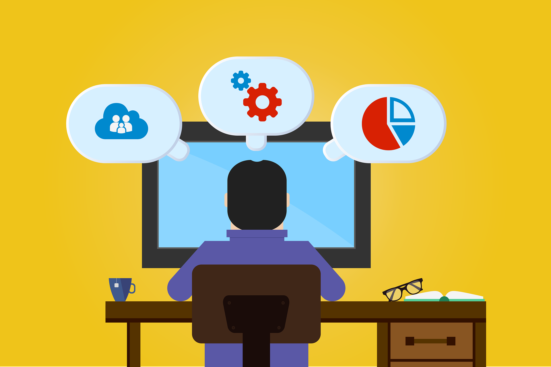 Learning at a computer screen