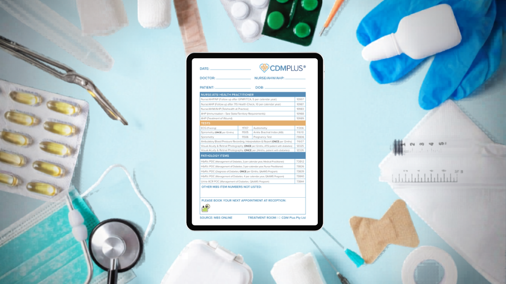 Product image for Treatment Room MBS Billing Sheet