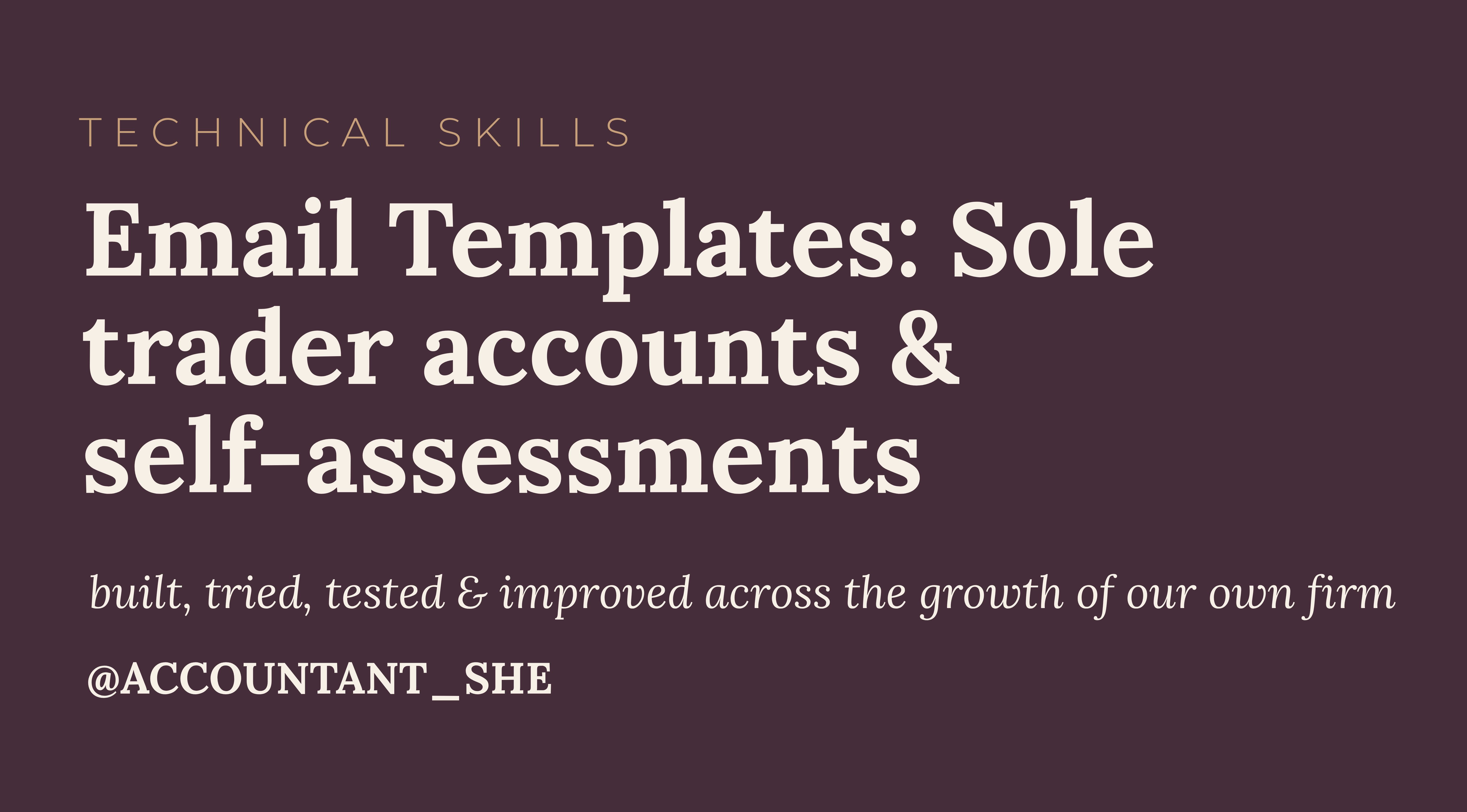 Product image for Email templates - Sole trader accounts & self-assessments