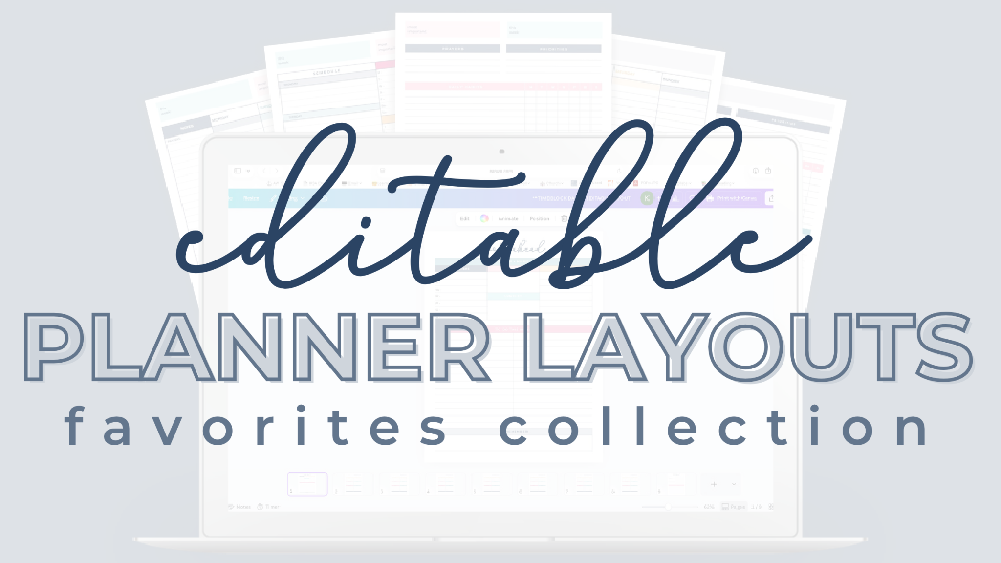 Product image for Editable S.O.S. Planner Layouts // Favorites Collection