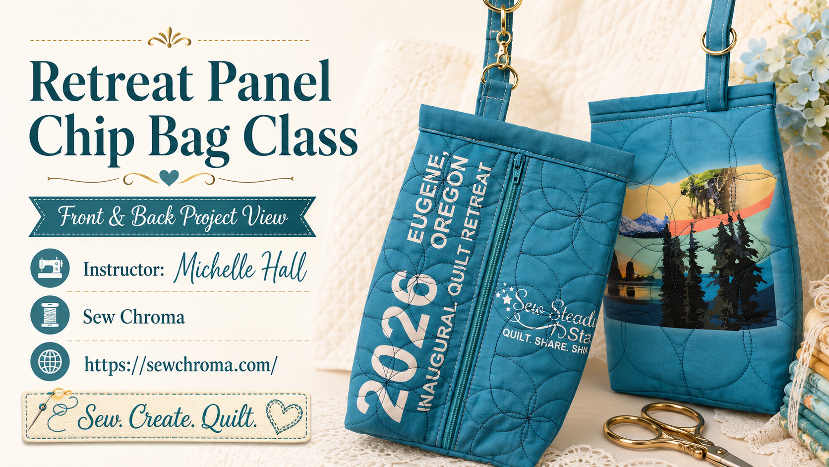Product image for Printed Panel Chip Bag by Michelle Hall