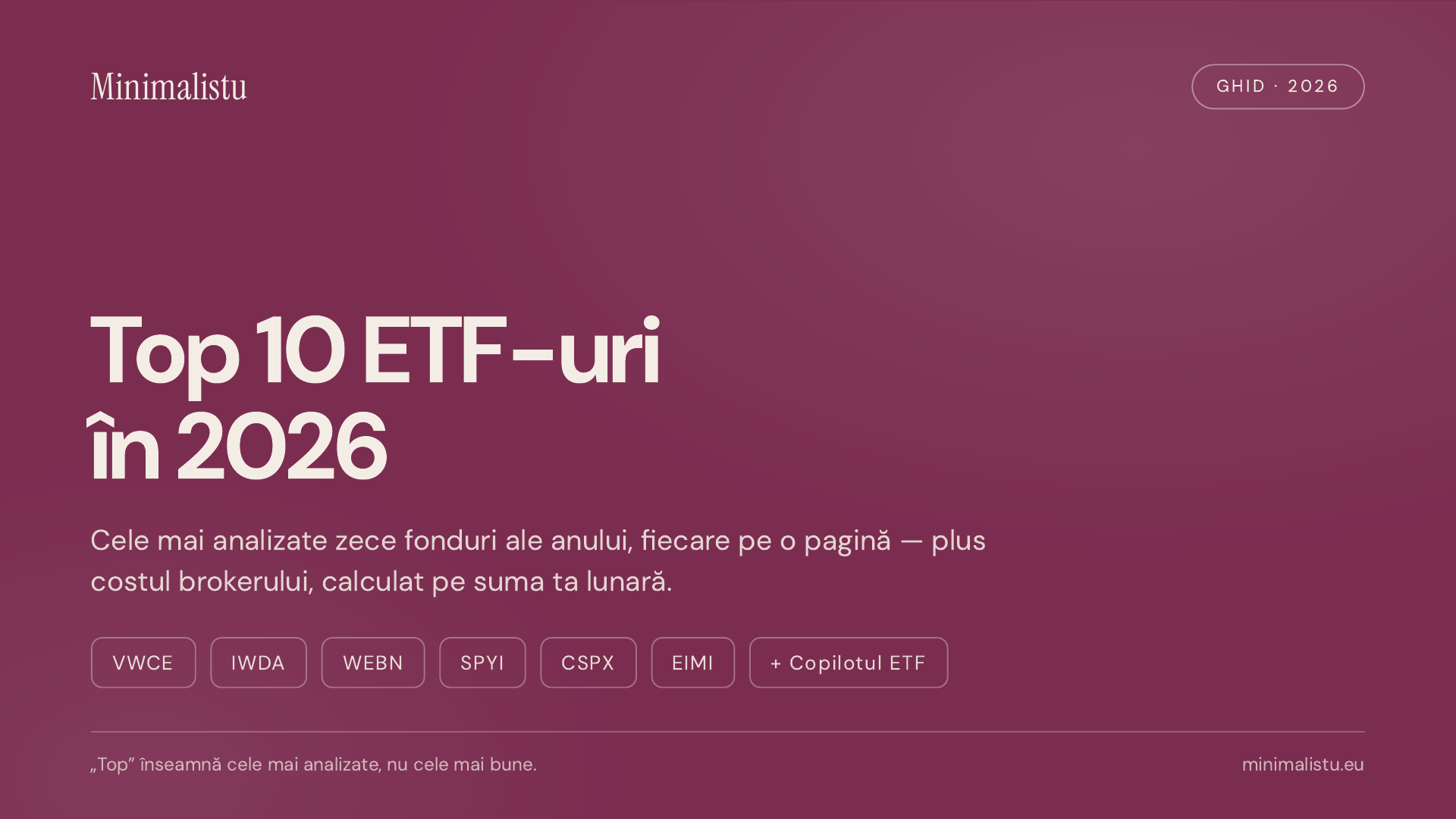 Product image for Top 10 ETF-uri în 2026