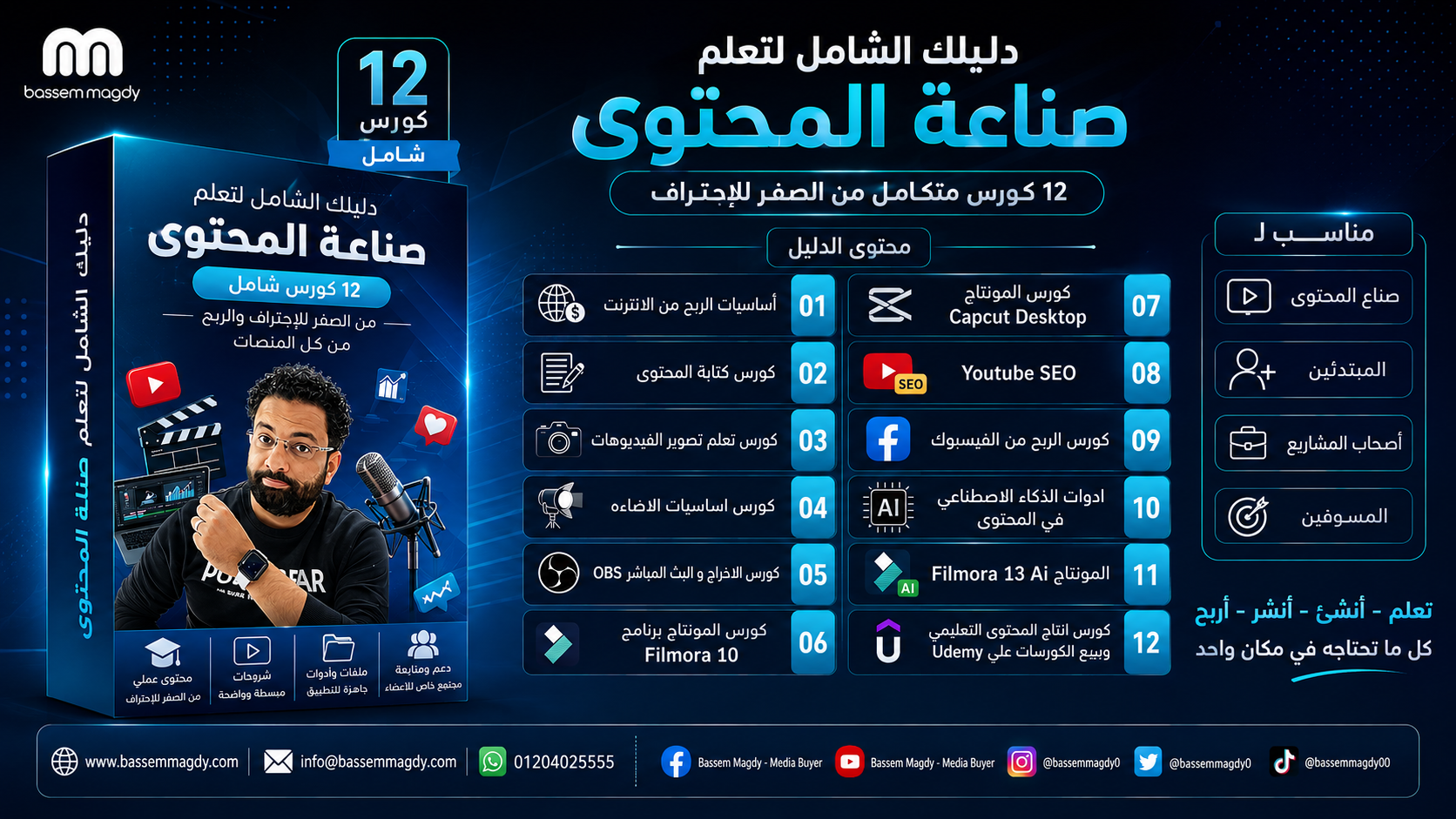 Product image for 2- دليل تعلم صناعة المحتوى
