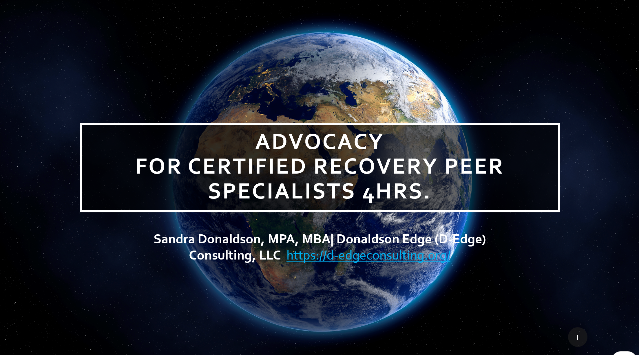 Product image for Advocacy for Certified Recovery Peer Specialists: 4hrs.