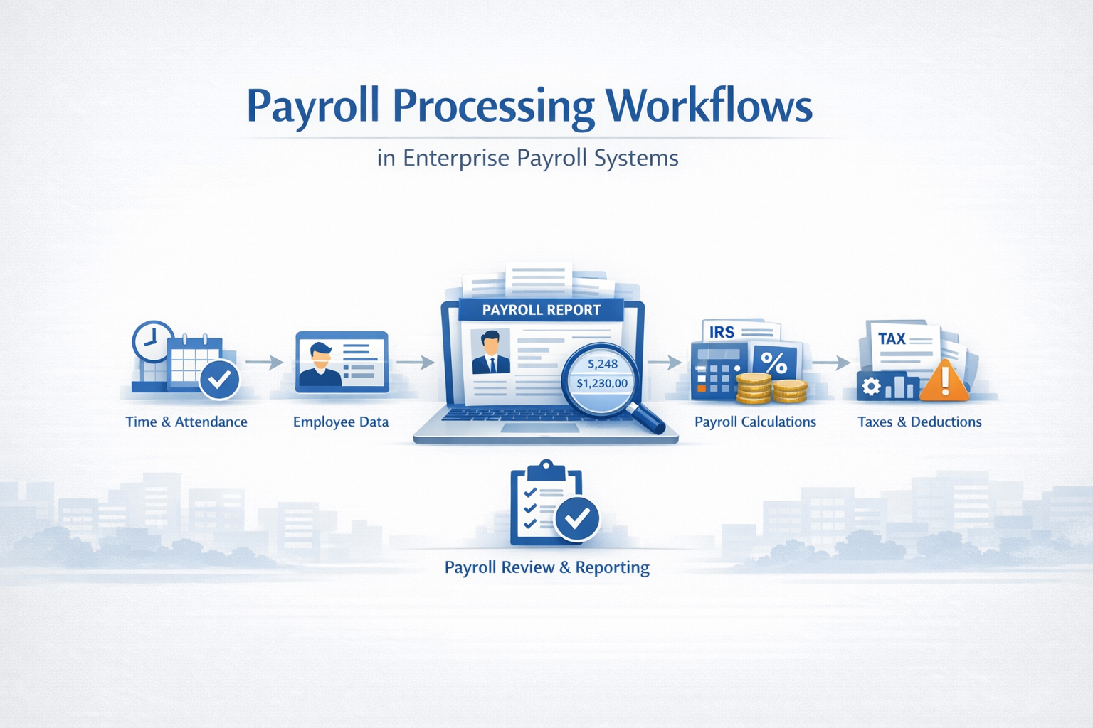 Product image for Payroll Processing Workflows in Enterprise Payroll Systems
