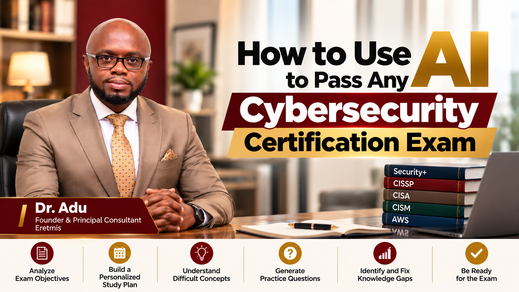 Product image for Eretmis Cybersecurity and GRC AI Exam Prep Playbook
